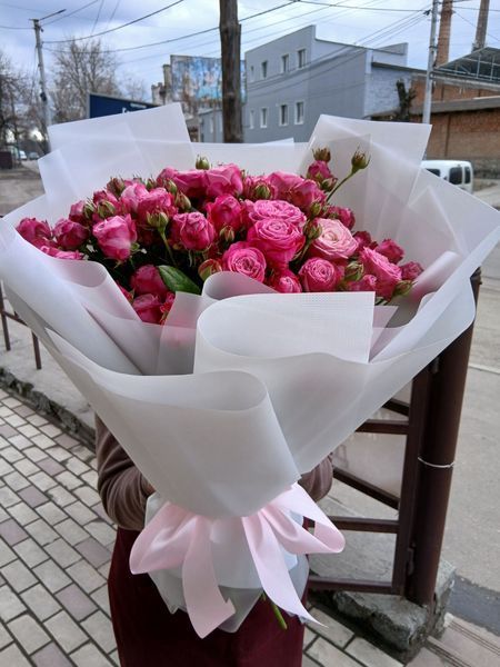 Букет з кущової троянди «Pink Elegance» 39845 фото Букет з кущової троянди «Pink Elegance» 39845 фото