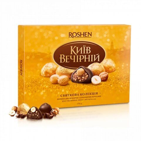 Цукерки Київ Вечірній Gold 176 г 0001 фото